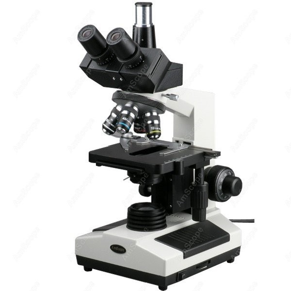 Microscope Compound 40X - Microscopio Composto Biologico Trinoculare Serie AmScope